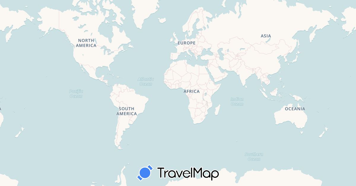 TravelMap itinerary: driving in Switzerland, Czech Republic, Germany, France (Europe)